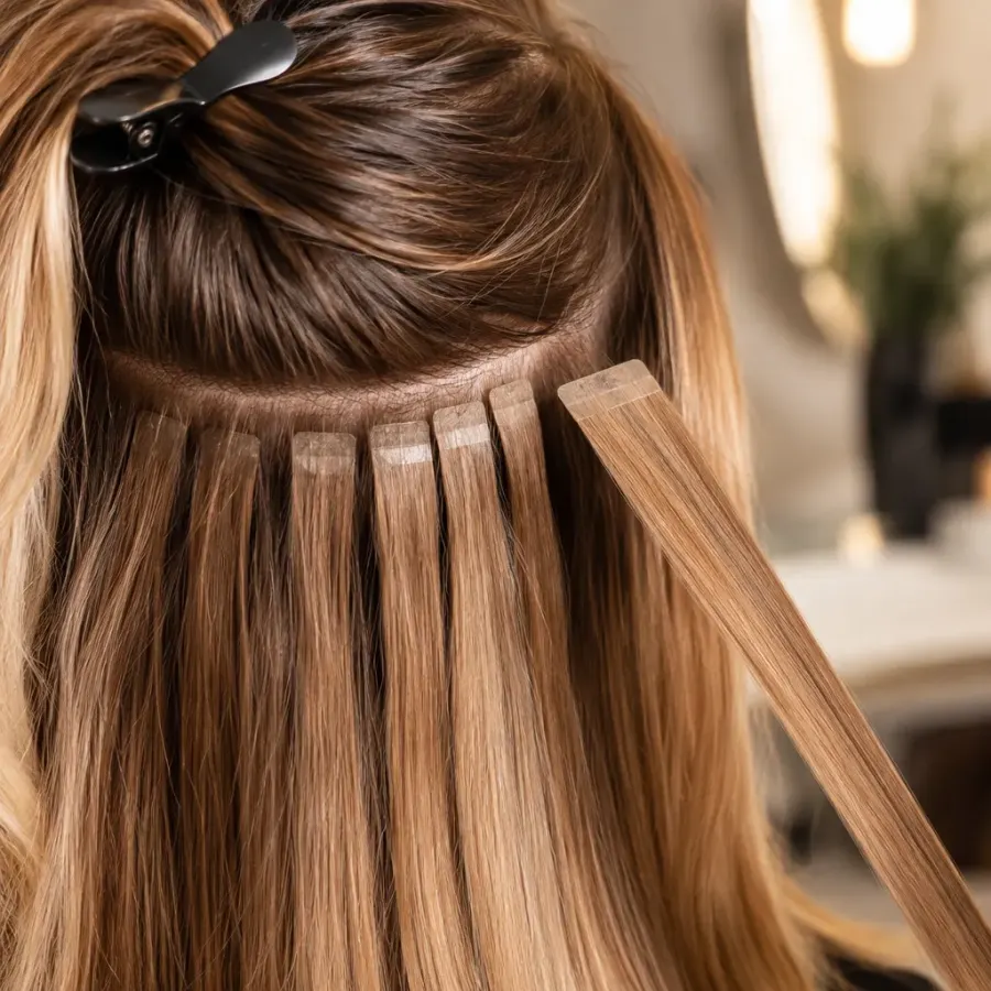 Pose d'extensions de cheveux pour plus de longueur et de volume - Newlook Meyzieu
