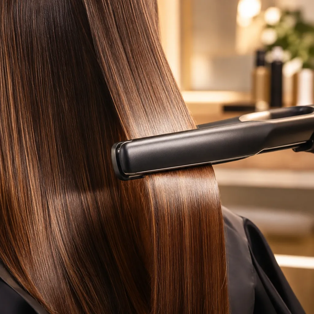 Lissage capillaire pour des cheveux lisses et brillants - Newlook coiffure secteur Lyon